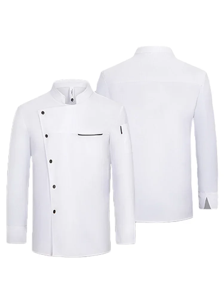 Veste de restaurant unisexe, manteau de chef à manches longues, vêtements de cuisine pour hommes et femmes, uniforme WaClaChamonix