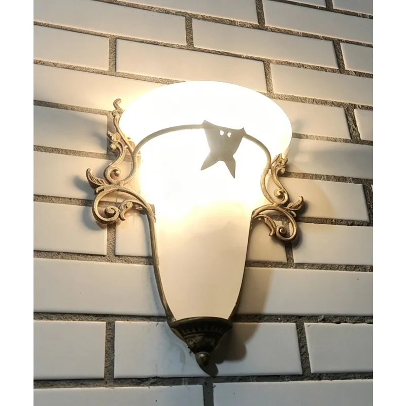 Wall Sconce Half Lampshade 2pcs Wall Lamp Cover White Frosted Glass Lamp Shade