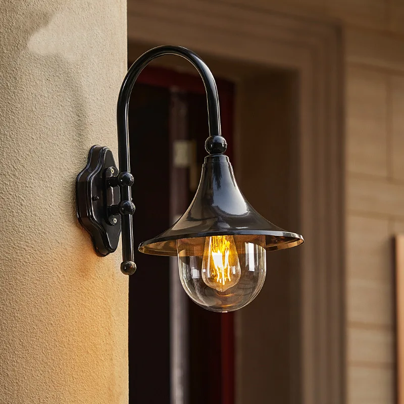 European Retro Outdoor Waterproof Wall Lamp Villa Exterior Garden Doorway Staircas Sconces Vintage