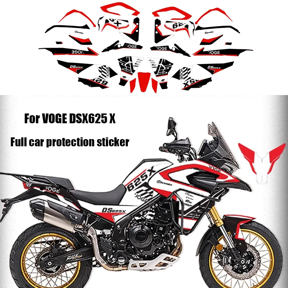 For Loncin Voge Ds625X Stickers Anti Scratch Motorcycle Pattern Decal Ds 625X 2025 Full Car Flower Version Waterproof Decoration