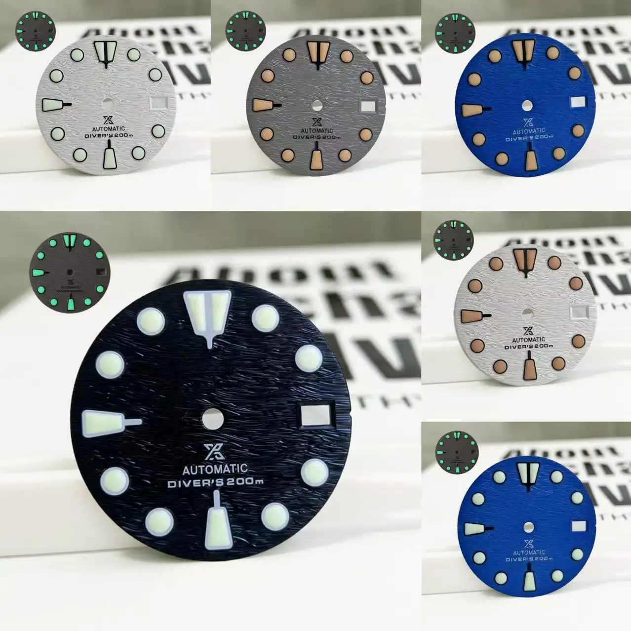 

28.5mm New 35 Movement Case Abalone Tuna Canned Velvet Striped Night Light Single Calendar Watch Parts, Suitable for NH Daily