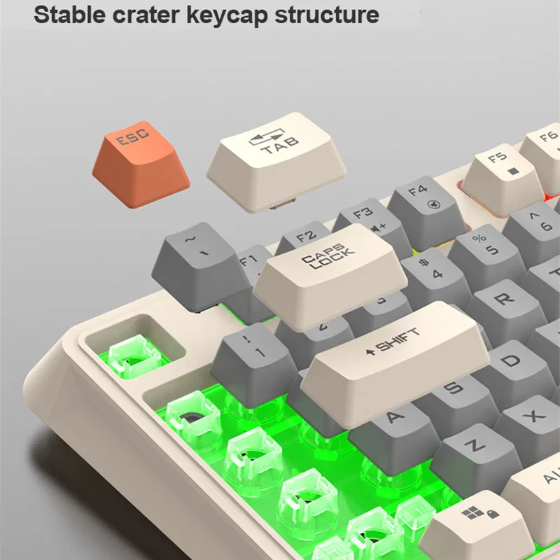 高輝度メカニカルゲーミングキーボード,デスクトップコンピューターアクセサリ,3色,94キー,K820