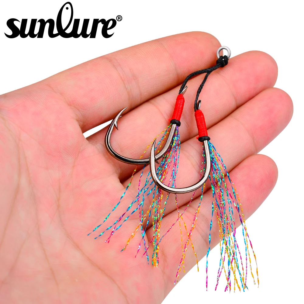 Double Fishing Assist Hook  Jigging Hook High Carbon Steel Jig Lure Hooks Assist Fishhooks 11/13/15/16/17/18/19 5pairs/bag