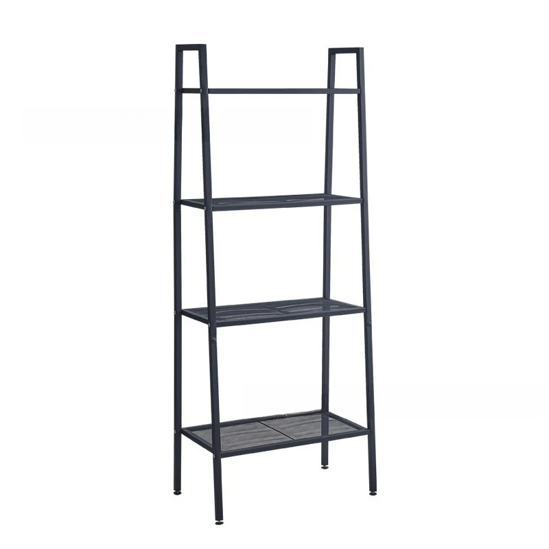Metal wrought iron storage books and newspapers flower and grass storage rack trapezoidal shelf