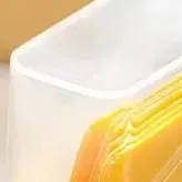 Flip Lid Sliced Cheese Container Mini Storage Box for Swabs Dental Floss Tea Bags Bathroom Kitchen Organizer