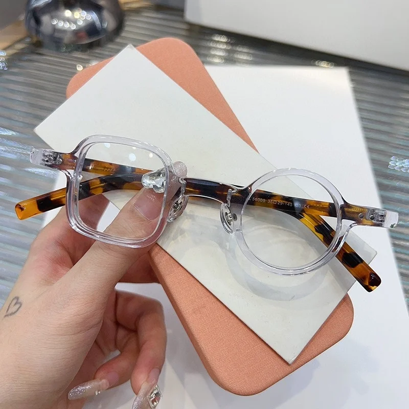 

Acetate Eyeglasses Frame Men Retro Round Square Eyeglass Japanese Style Handmade Spectacles Good Quality Glasses Vintage Eyewear