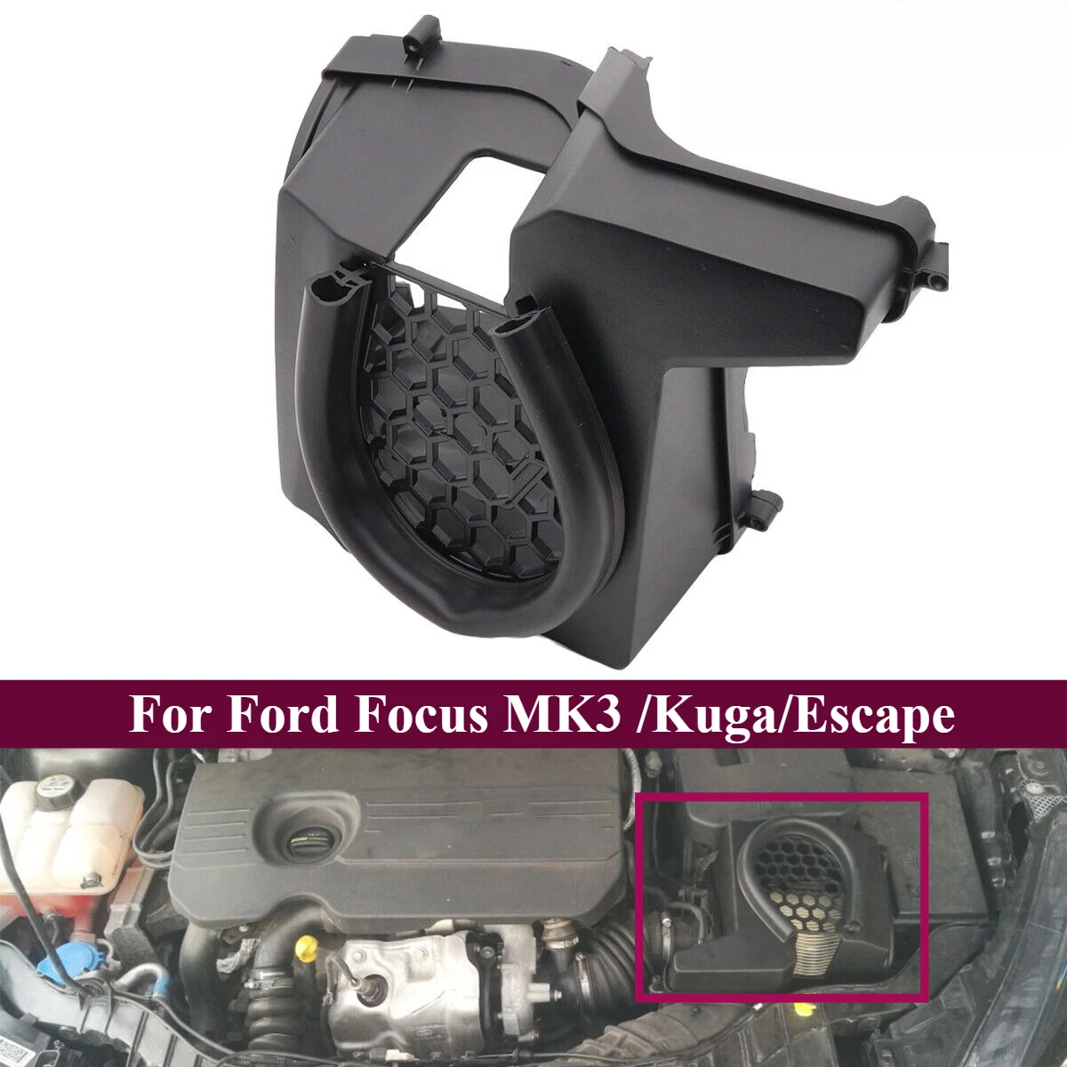 

ABS Plastic Air Box Filter Vent Intake Hood Cover Grille For Ford Focus Escape