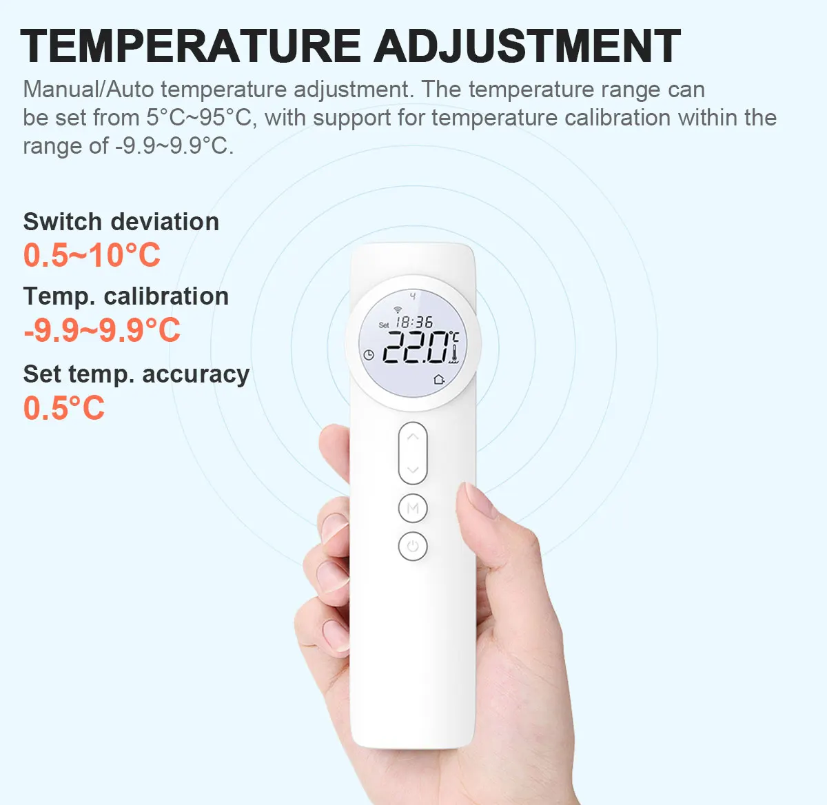 Termostato Wi-Fi sem fio para caldeira a gás, aquecimento de piso a água, controlador de temperatura inteligente, Alice, Alexa, Google Home, RF433,