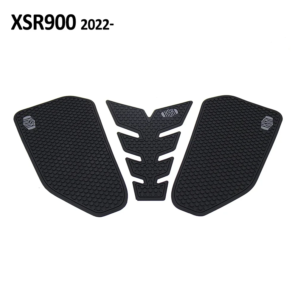 Motorcycle Accessories Set of Black Logo Anti-Slip Fuel Tank Pad Kit Knee Pads New For Yamaha XSR900 xsr900 XSR 900 2022 2023