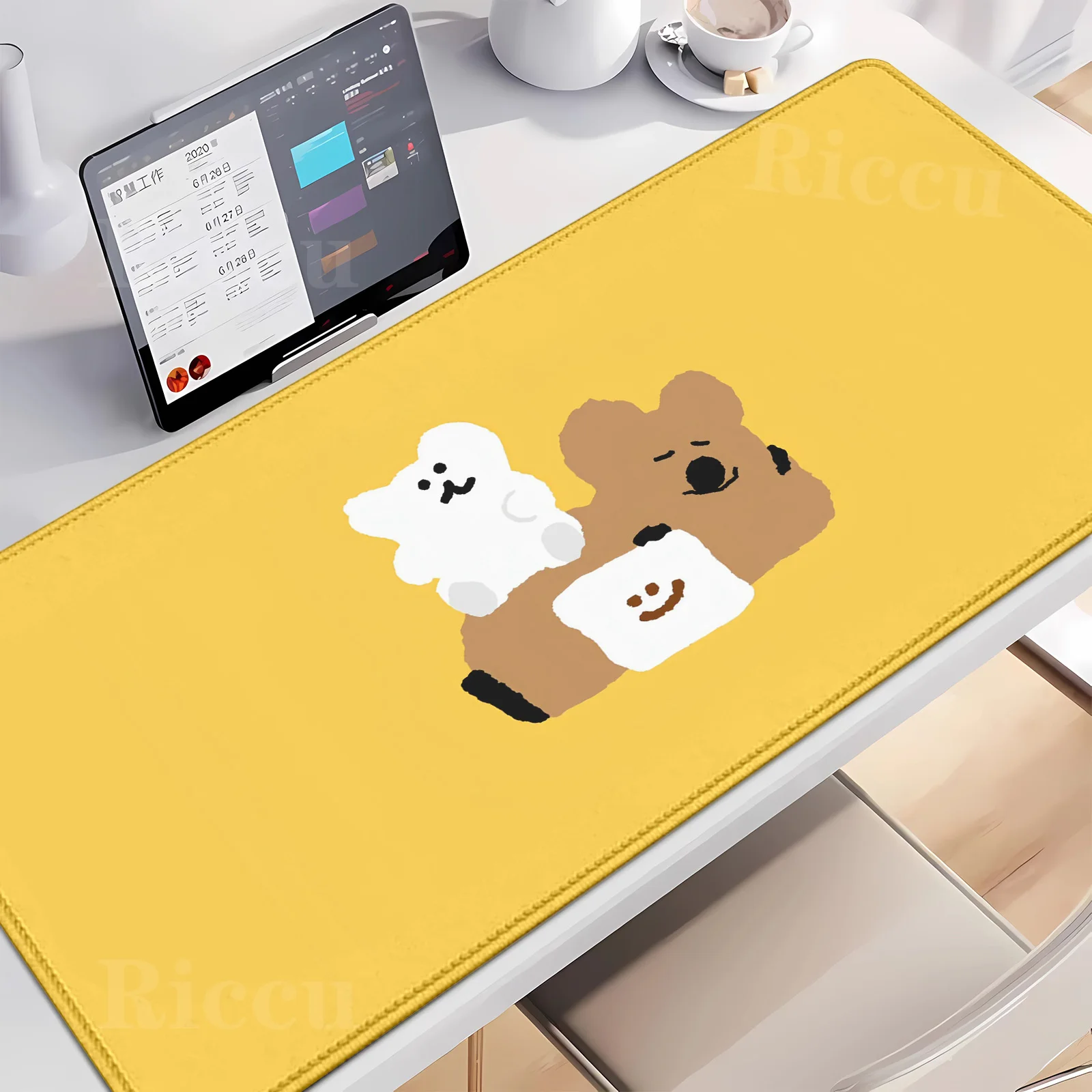 

HD D-Dinotaeng Cute MousePad Large Gaming Compute Gamer PC Keyboard Comfort Mouse Mat Gaming Mousepad Size For Big Game E-Sports