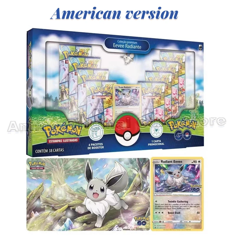 American Version Original Box PTCG Pokemon Go SS10.5 Linkage Eevee Gift Box Children's Toy Gift