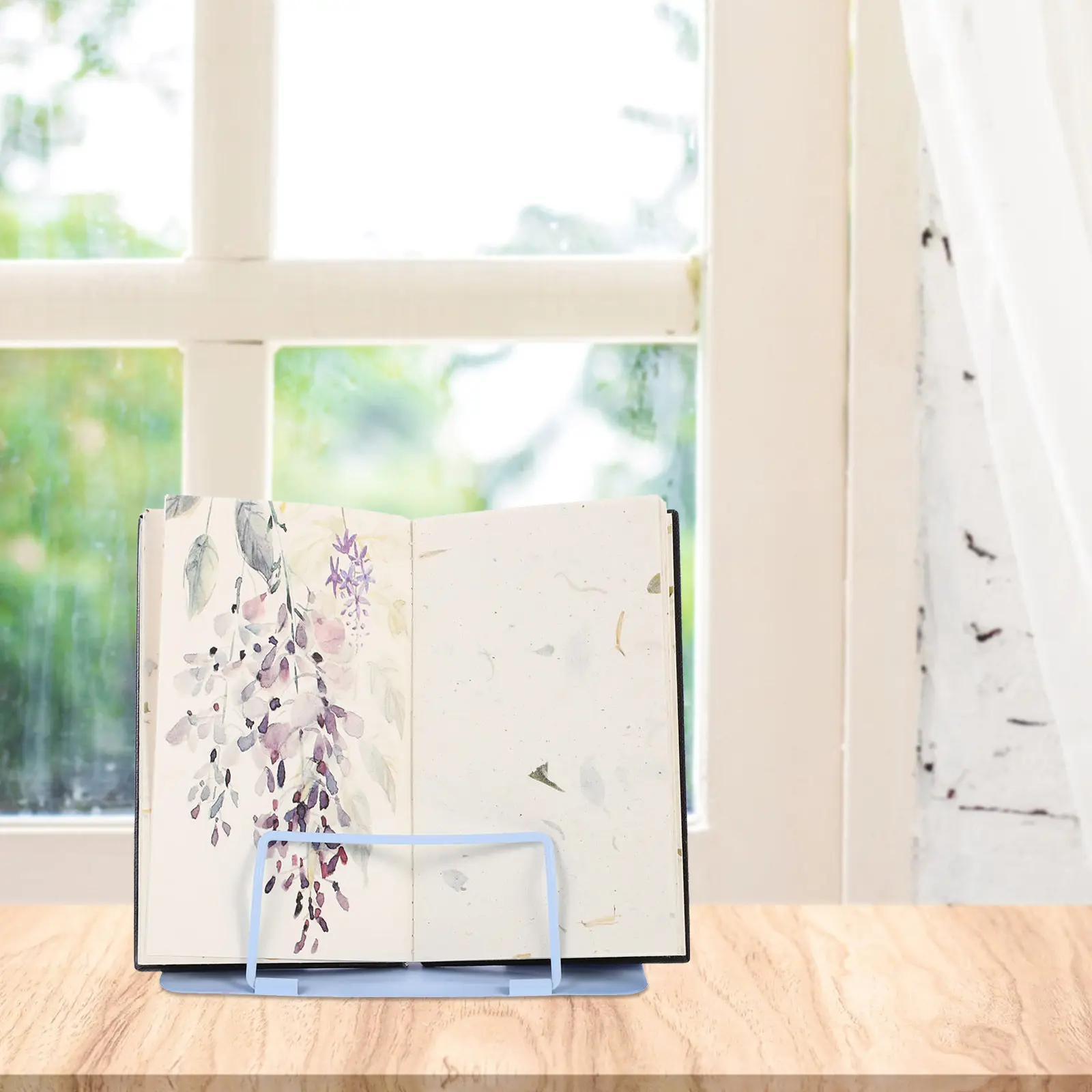 1Pcs Exquisitely Crafted Iron Book Stand Stable Bottom Reading Rack for Long Time Reading Free Hands Desktop Bookshelf Kids