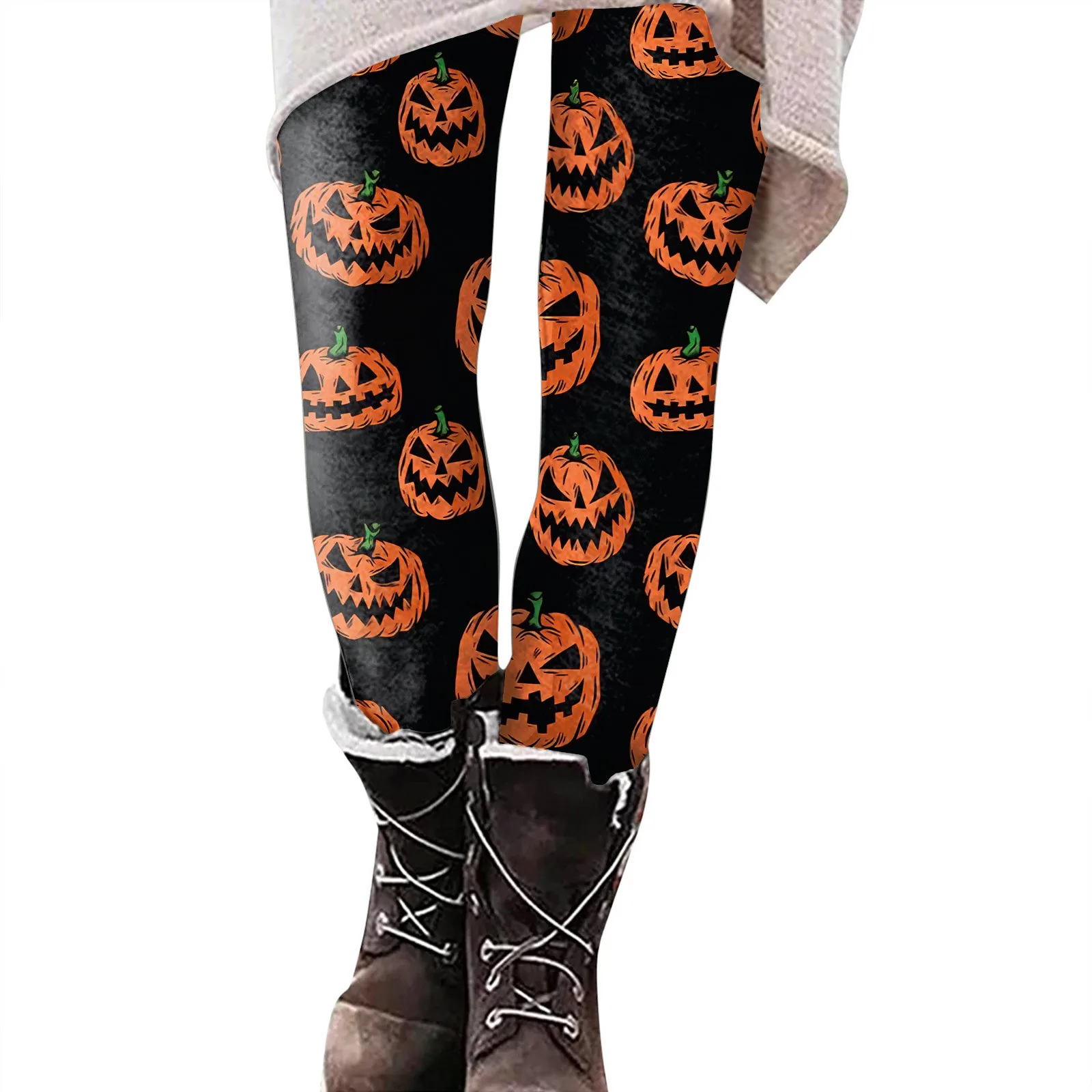 Halloween Women Leggings Stripe Skull Web Print Sexy Stretchy Leggins Slim Fitness Legging Push Up Stretch Leggins Mujer