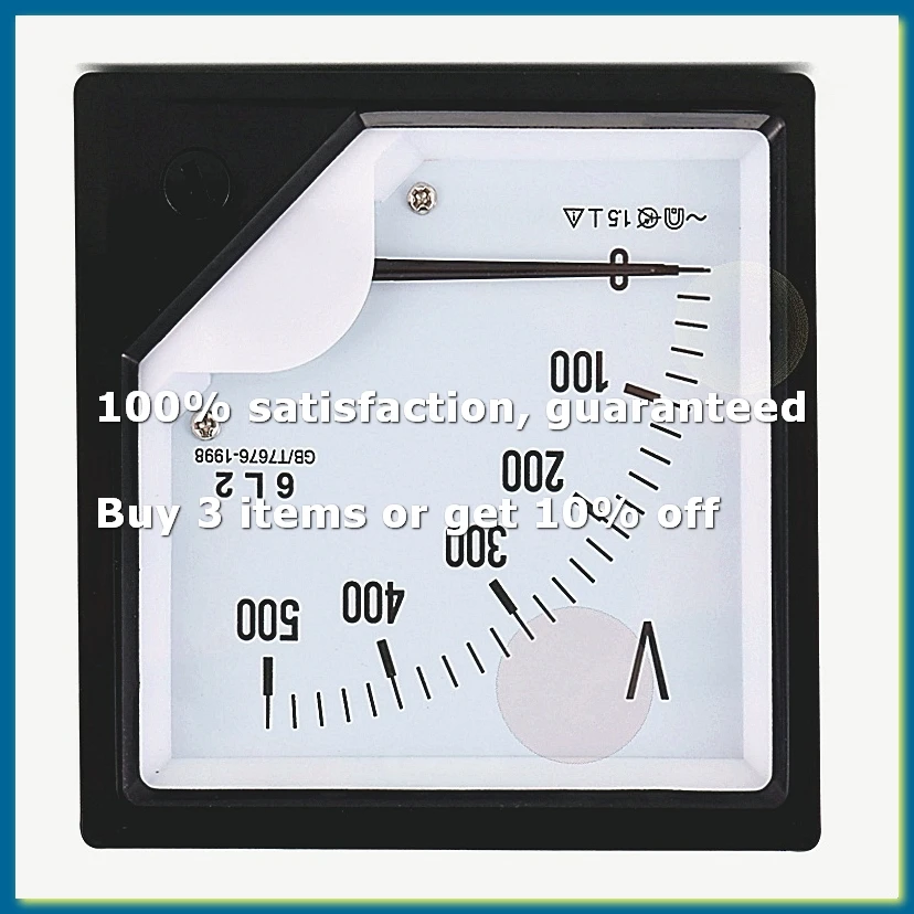 6L2 Voltmeter AC 500V Pointer Type Voltage Meter Mechanical Header