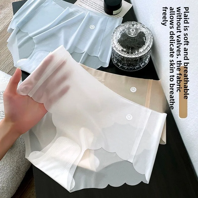 6 개 원활한 속옷 숙녀 얼음 실크 벌거 벗은 여자 섹시한 복숭아 엉덩이 3D 마스크 바지 커버 엉덩이 팬티