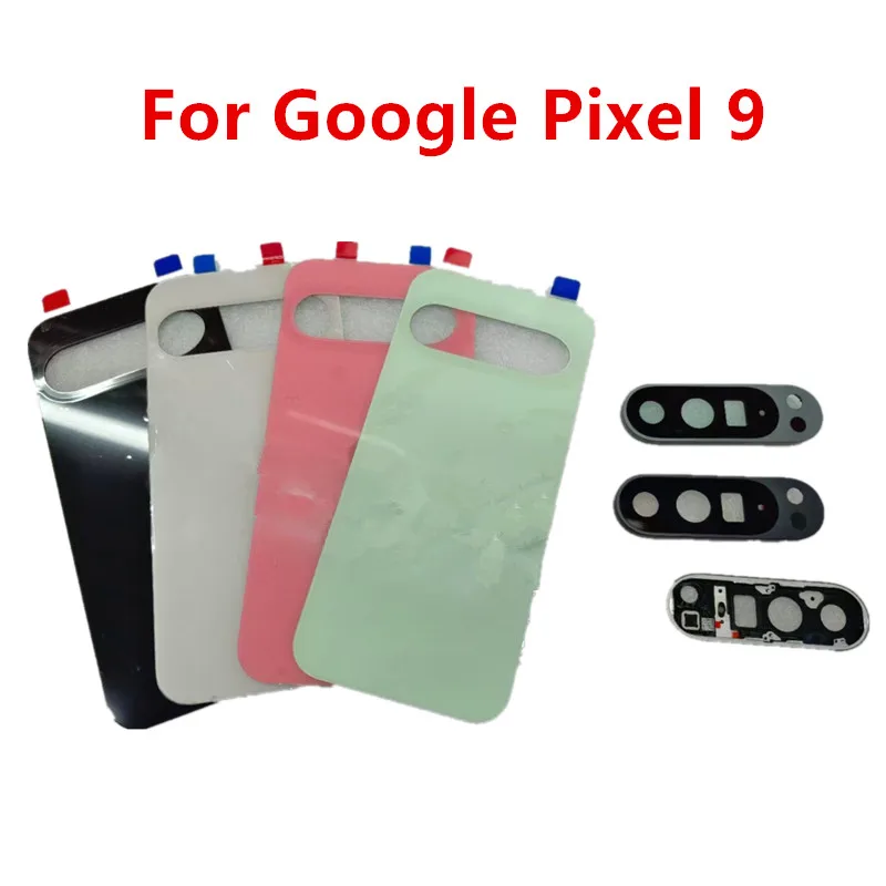 

Pixel9 Housing For Google Pixel 9 6.3" Battery Back Cover Rear Door Phone Repair Replacement Case + Camera Lens