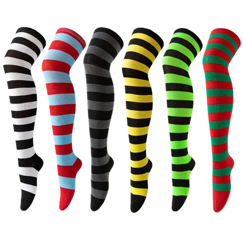 Sexy Red Stripe Stockings Women Fashion Christmas Slim Elastic Soft Comfortable Socks Women Autumn Winter Casual Cute Stockings