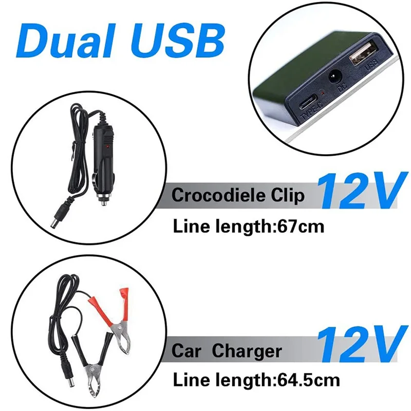 Imagem -05 - Kit Painel Solar com Controlador Mppt e Porta Usb Bateria Celular Banco de Potência para Telefone Carro rv 200w 18v 12v 1030a