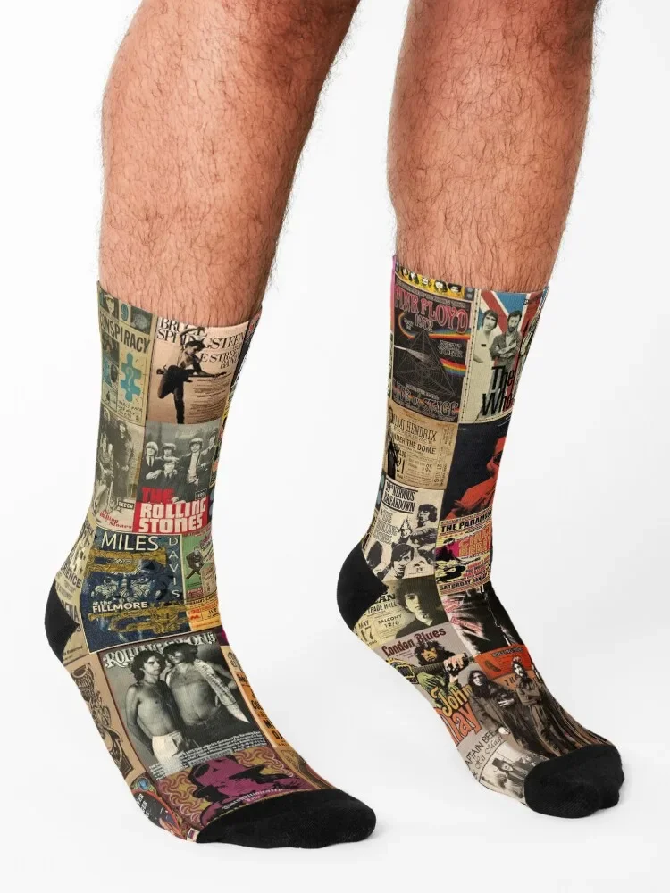 Rock n' roll stories Socks christmas gift hockey anti-slip sheer Women's Socks Men's