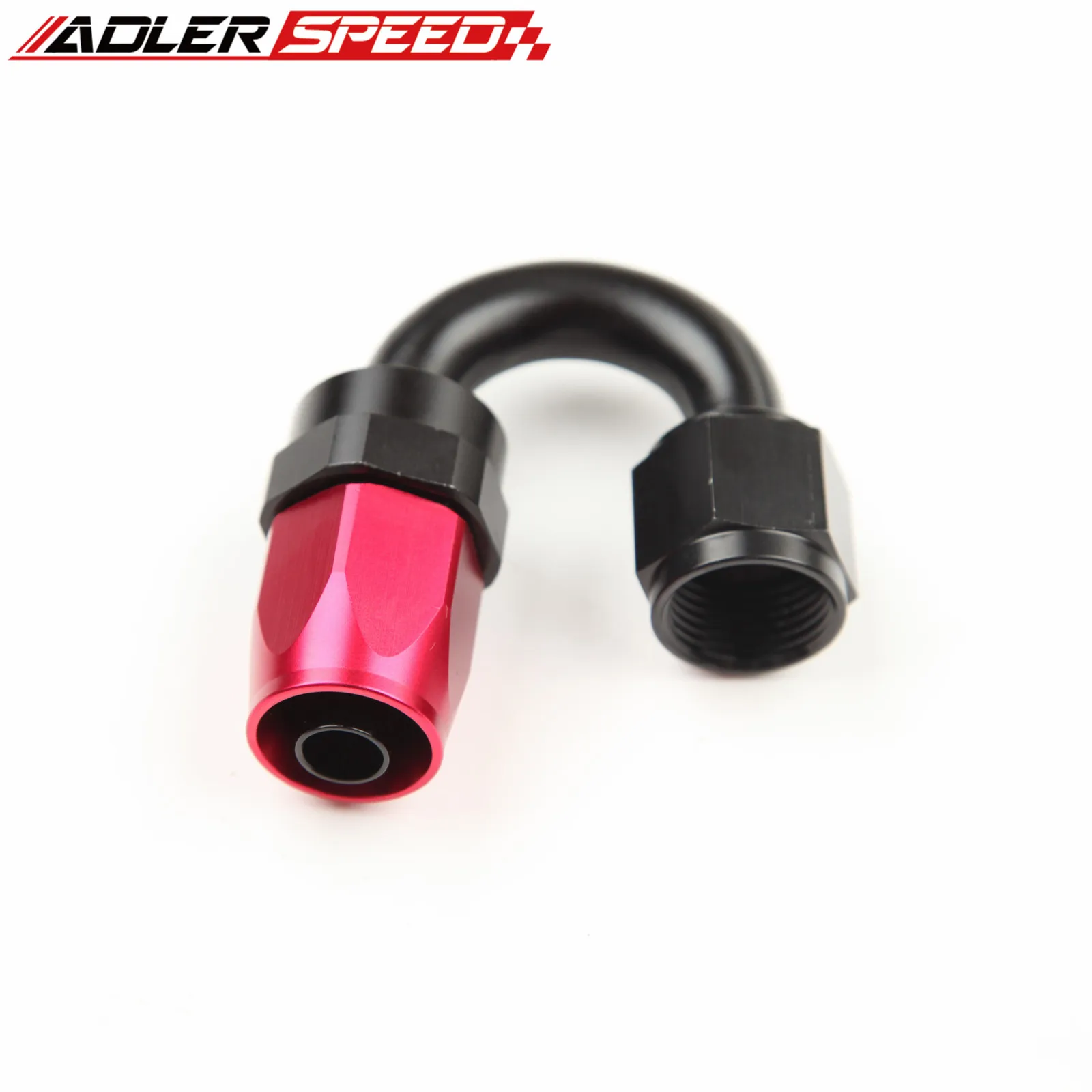 AN4/AN6/AN8/AN10/AN12/AN16/AN20 180° Degree Aluminum Swivel Hose End Fitting Adapter Oil Fuel Line NPT PLUG Black