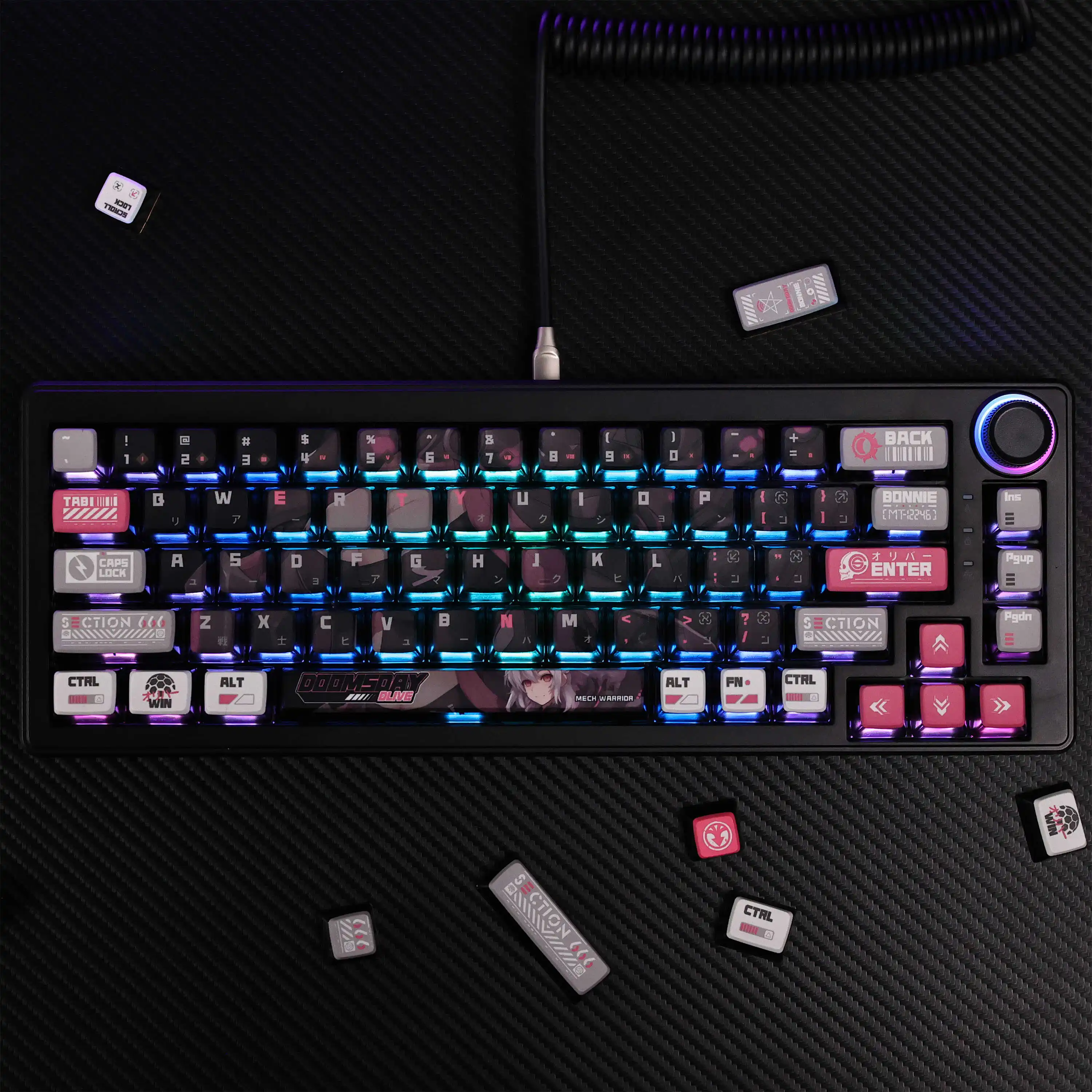 117 Tombol Dlive Anime Keycap ASA Profile Keycap PBT Dye-Sub Backlit Keycaps Kartun Key Caps untuk ANSI 61 68 87 104 108 Keyboard
