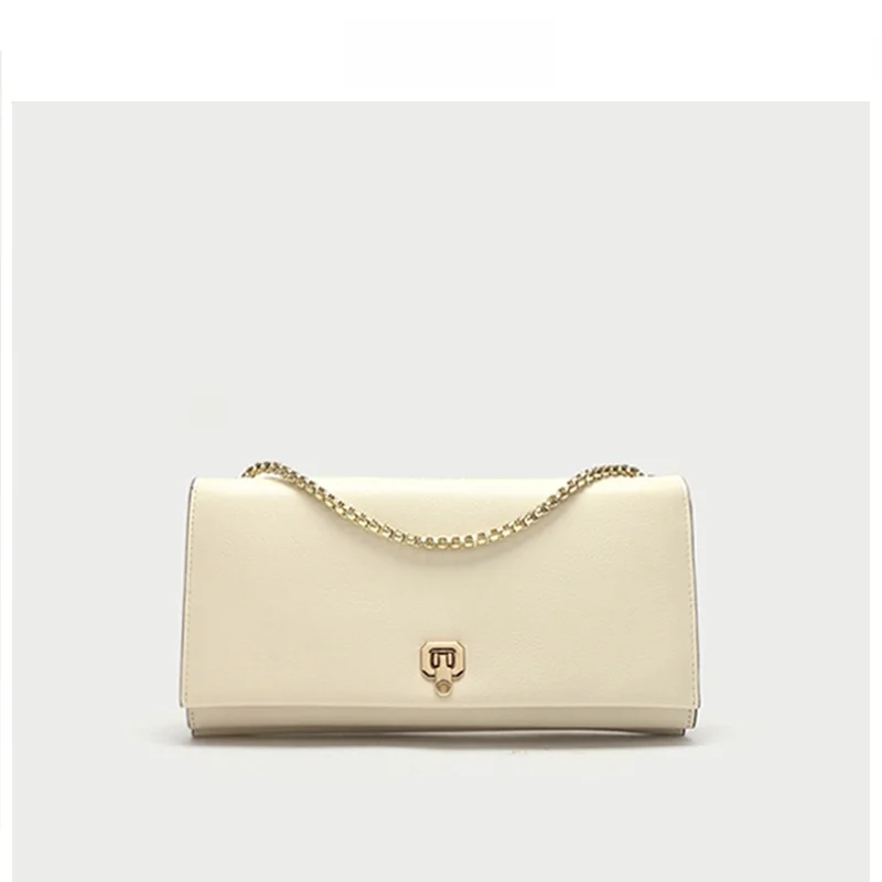 

Кожаная сумка-кошелек Bayanly через плечо, простая сумка-чехол для телефона с цепочкой, маленькая сумка для девушки, в корейском стиле, из мягкой воловьей кожи