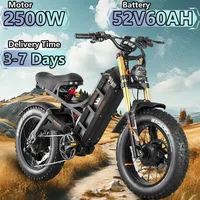 eAhora-Romeo ll Electric Bicycle 2500W Dual Motor 52V60AH Lithium Battery Off-road Electric Bike Dual Hydraulic Brakes e-bike