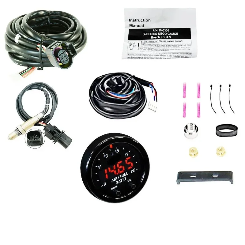 NEW 30-0300 30-4110 X-Series Wideband O2 Air Fuel Ratio Gauge Kit LSU 4.9 0258017025 Oxygen Sensor