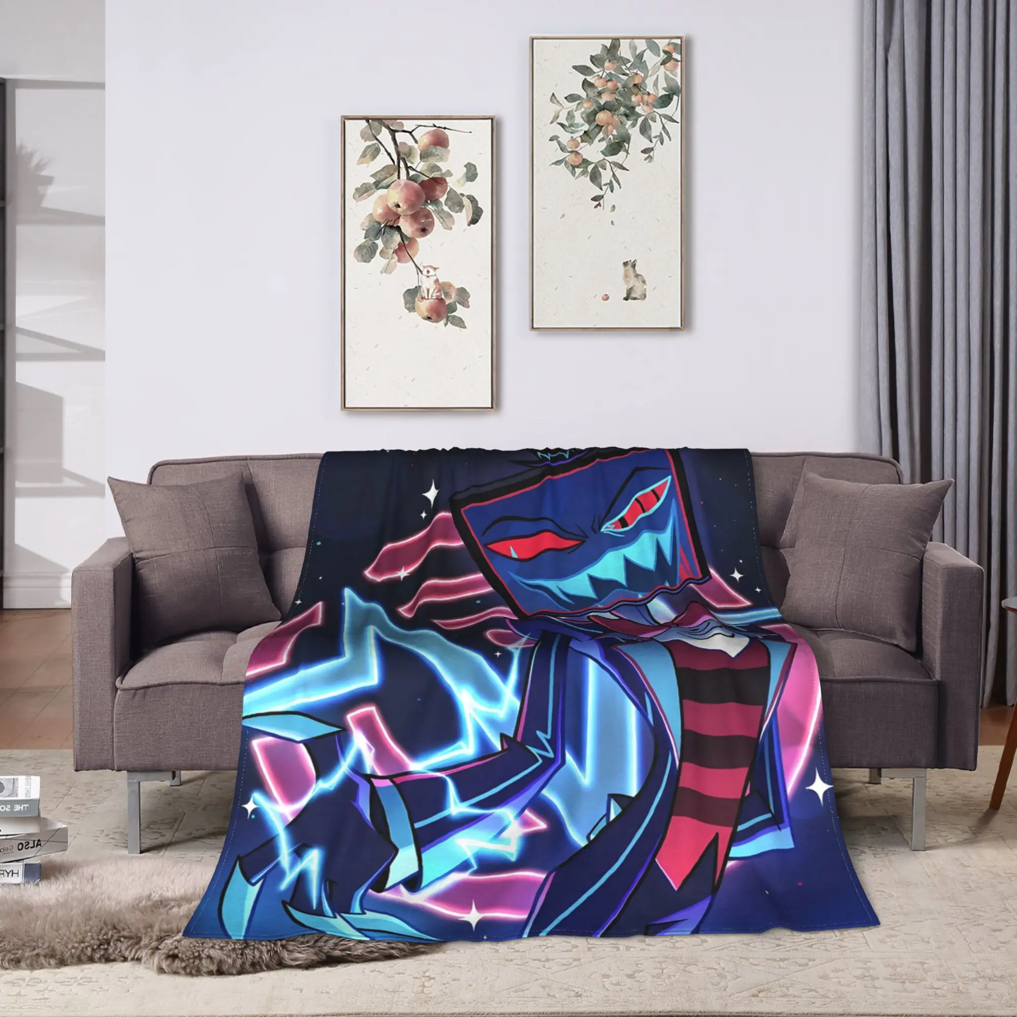 Vox Alastor Hazbin Hotels Blanket  Super Soft Graphic Plush Throw Blanket For Girls Boys Living Room Flannel Bedspread Bed Cover