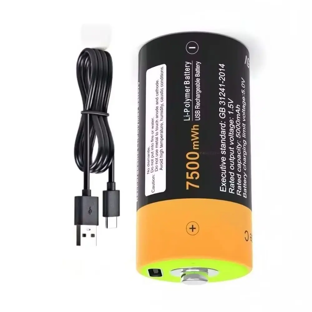 1 Buah/Lot 100% ZNTER 7500mWh Baterai Isi Ulang C Ukuran 1.5V USB Baterai Lithium Senter Kamera Radio Baterai Khusus
