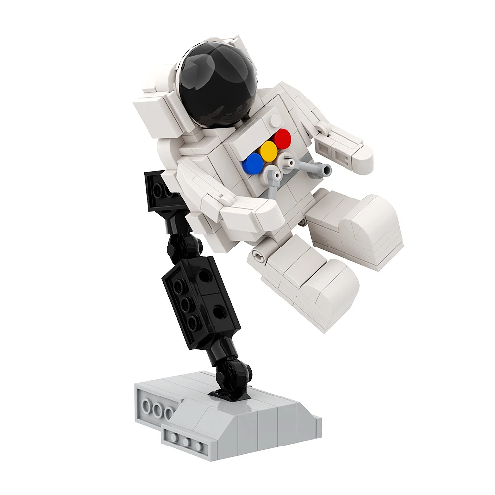 Gobricks Moc Ruimte Verkenning Mini Astronaut Piloot Bouwstenen Maanvliegende Karakter Model Bakstenen Speelgoed Voor Kinderen Cadeau