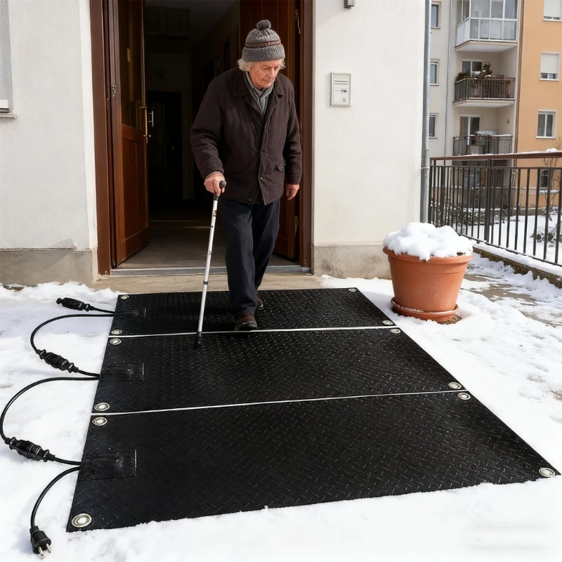 

Rubber Produced Flat Sallow Needle Plan Snow Melting Pad 30x60cm 110V US