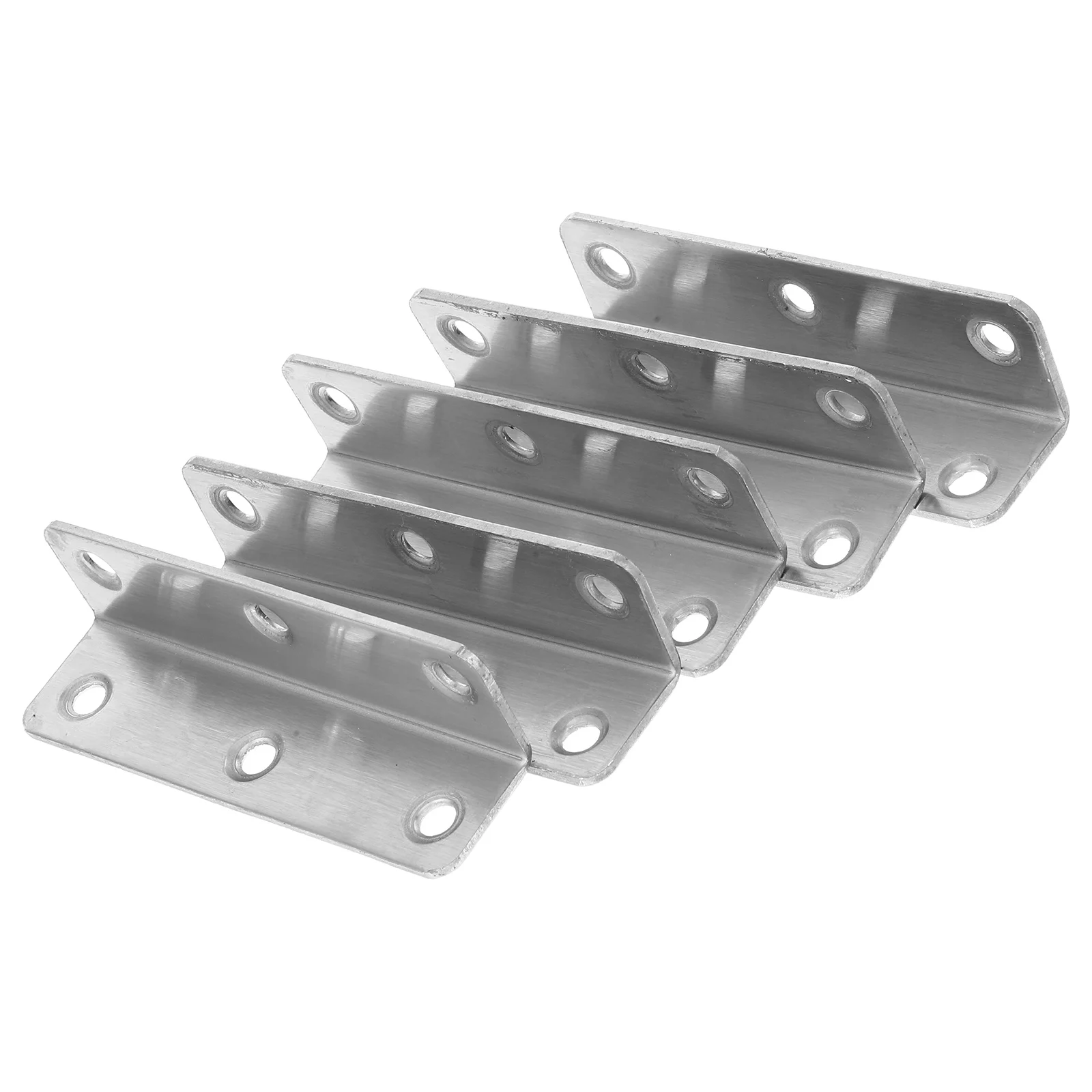 

5pcs Stainless Steel Angle Brackets Heavy Duty Corner Bracket for Wood Furniture Shelves Garden Beds Triangle Support Braces