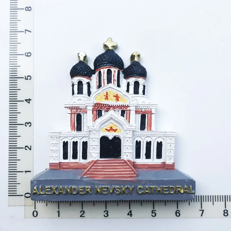 

Alexander Nevsky Cathedral Fridge Magnet Cultural Landscape Resin Message Stickers Tourism Souvenir Decoration Crafts