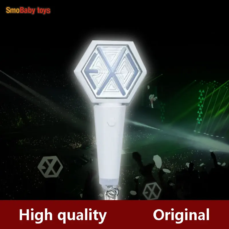 

Kpop EXO Mini Light Stick Keychains Ver3 Lights Keyrings Bag Pendants Fans Gifts