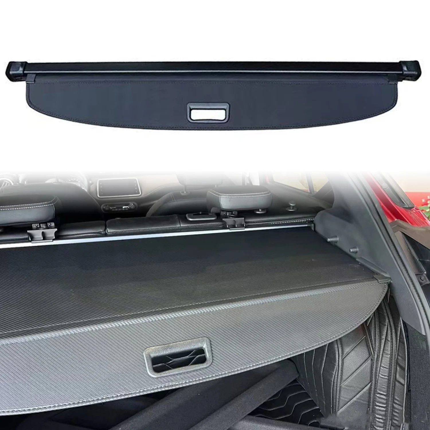 

For Nissan Kicks 2021 2022 2023 2024 Car Cargo Cover Retractable Rear Trunk Shade Luggage Security Cover 1Set