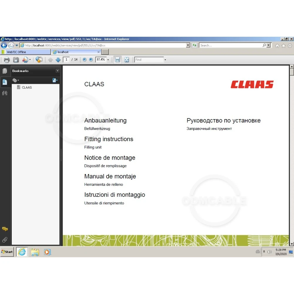 For 2022 Claas WebTIC Offline Repair manuals, wiring and hydraulic diagrams, etc 2022 new version