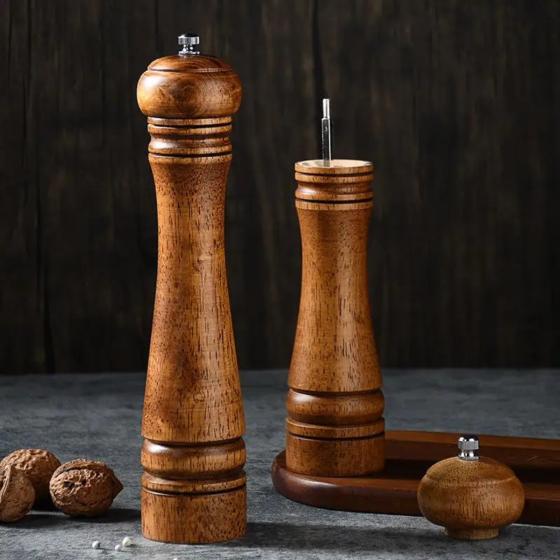 5/8/10 Inches Pepper Mills Salt And Pepper Grinder With Adjustable Ceramic Spice Pepper Grinder Handheld Herb Seasoning Mills