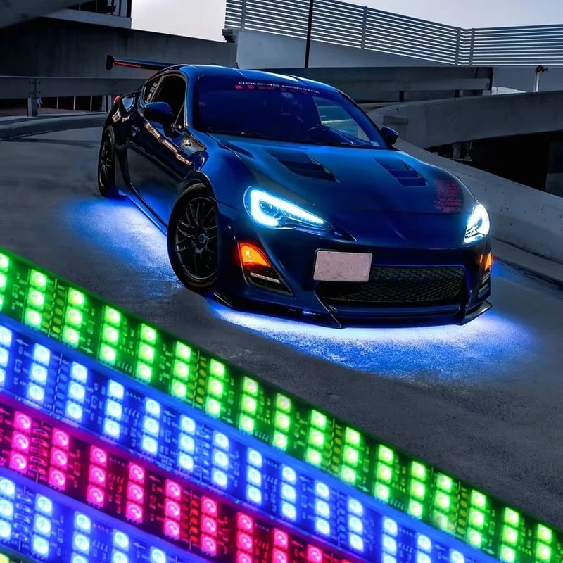 New Trends Triple Row Color Chasing Under Glow RGBIC Underbody LED Car Chasing Underglow Light Kit For Car Truck Offroad