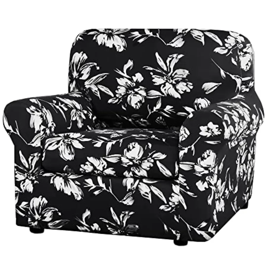

Super Stretch 2 Pieces Covers for Covers Living Room Chair Slipcovers Feature Soft Thick Modern Style with Individual Cushion C
