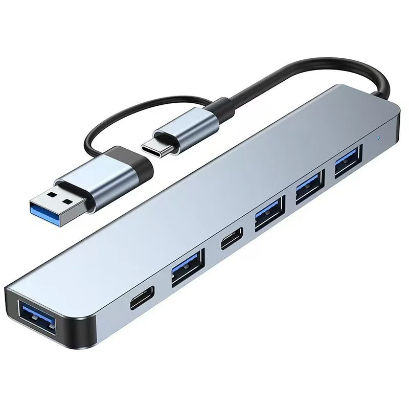 5/7/8 Ports USB A C Hub Concentrator 3.0 2.0 Type Multi Adapter Multi-hub Dock Splitter Laptop PC Computer Extension Accessories