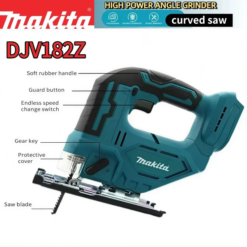 

Оригинальный бесщеточный лобзик Makita DJV182Z, мощность 390 Вт, точная резка дерева, диаметр пильного полотна 135 мм, резьба по стали до 10 мм.