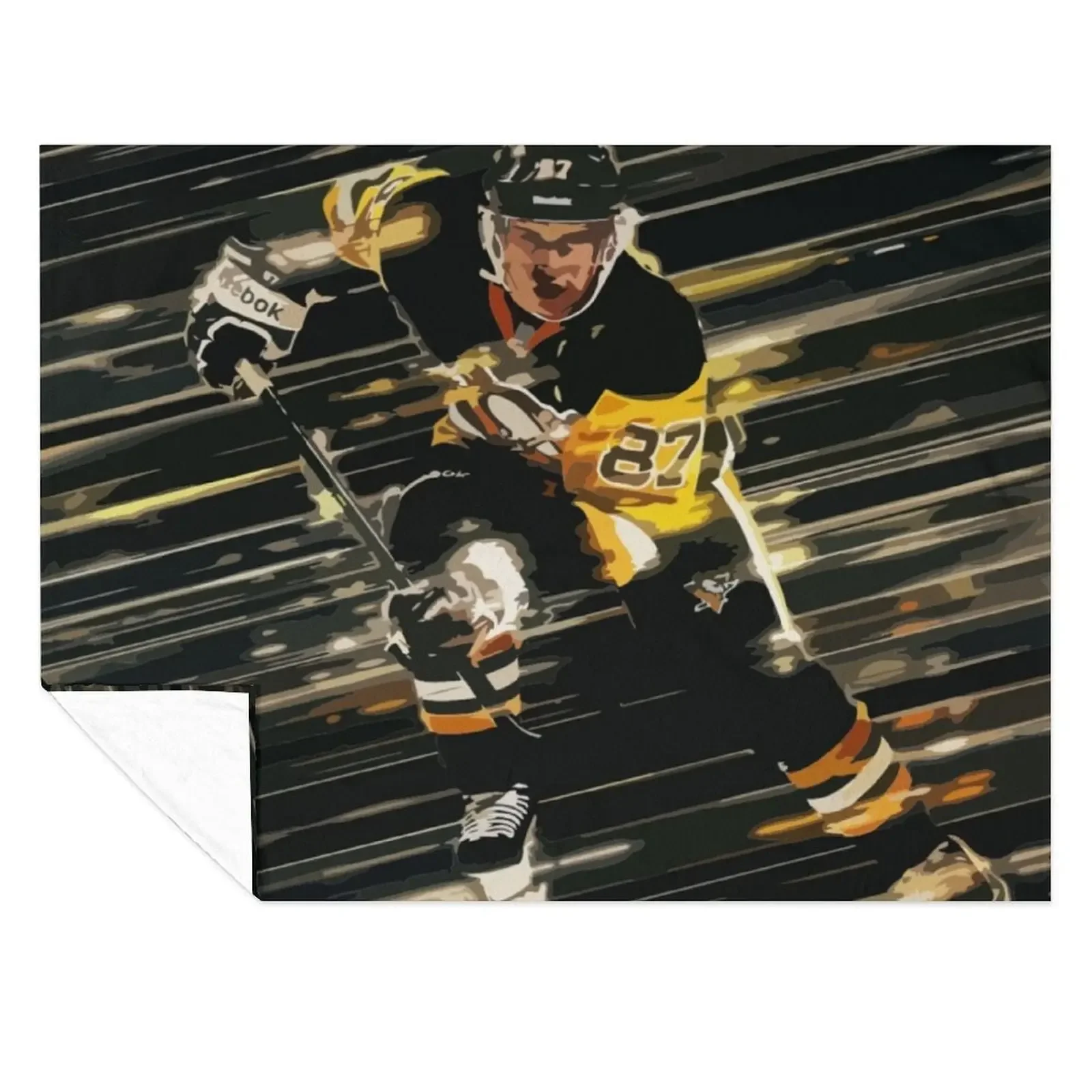 

Sidney Crosby Painting Throw Blanket Designers Single Beautifuls Kid'S Blankets