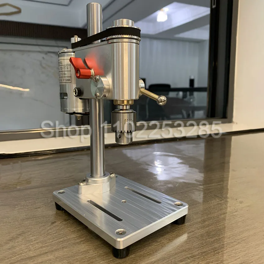 

Micro Bench Drill Woodworking Mini Table Drill Machine High Precision Micro Drilling Machine Synchronous Belt 0.3-6.5mm clamp