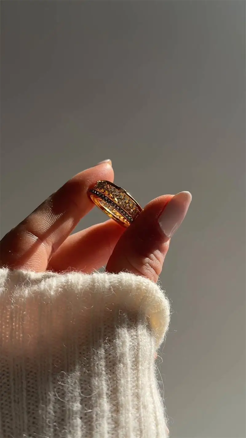 3piar CZ Zircon Ring Suit for Women Elegant Stackable Ring Set Fashion Jewelry Fashion Jewelry Trendy Engagement Party Gift