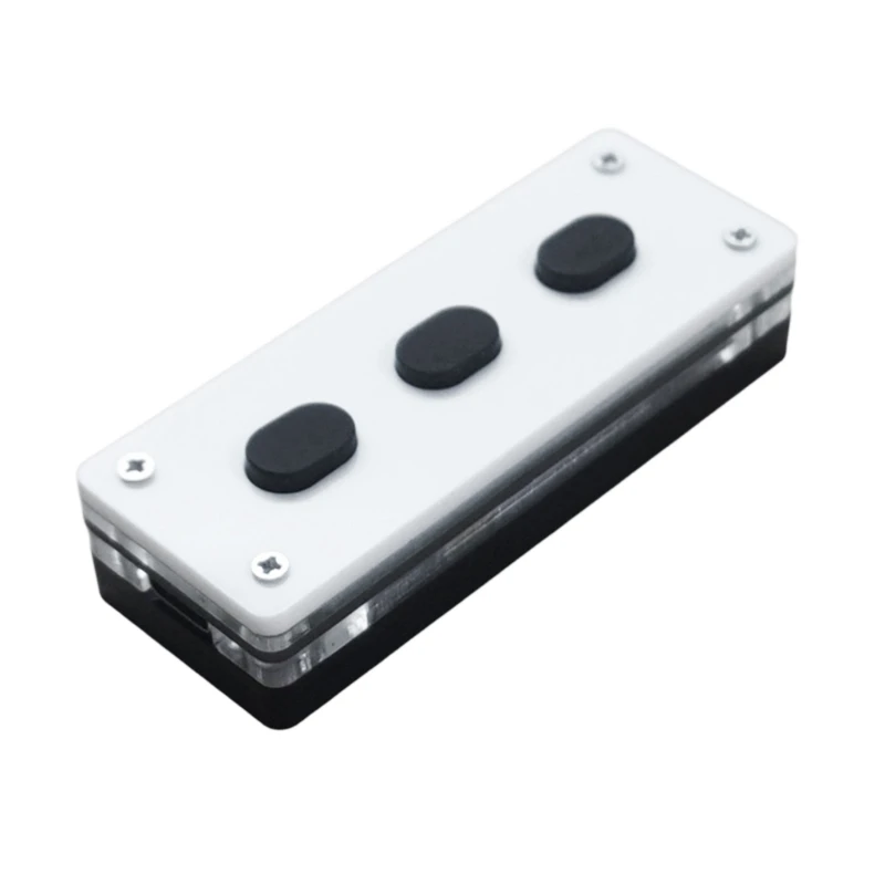 K43B Programmable Wireless Keypad for Office Command Input, 3-Key Mini Controller for Gaming Use, Design Programs and Daily Desk