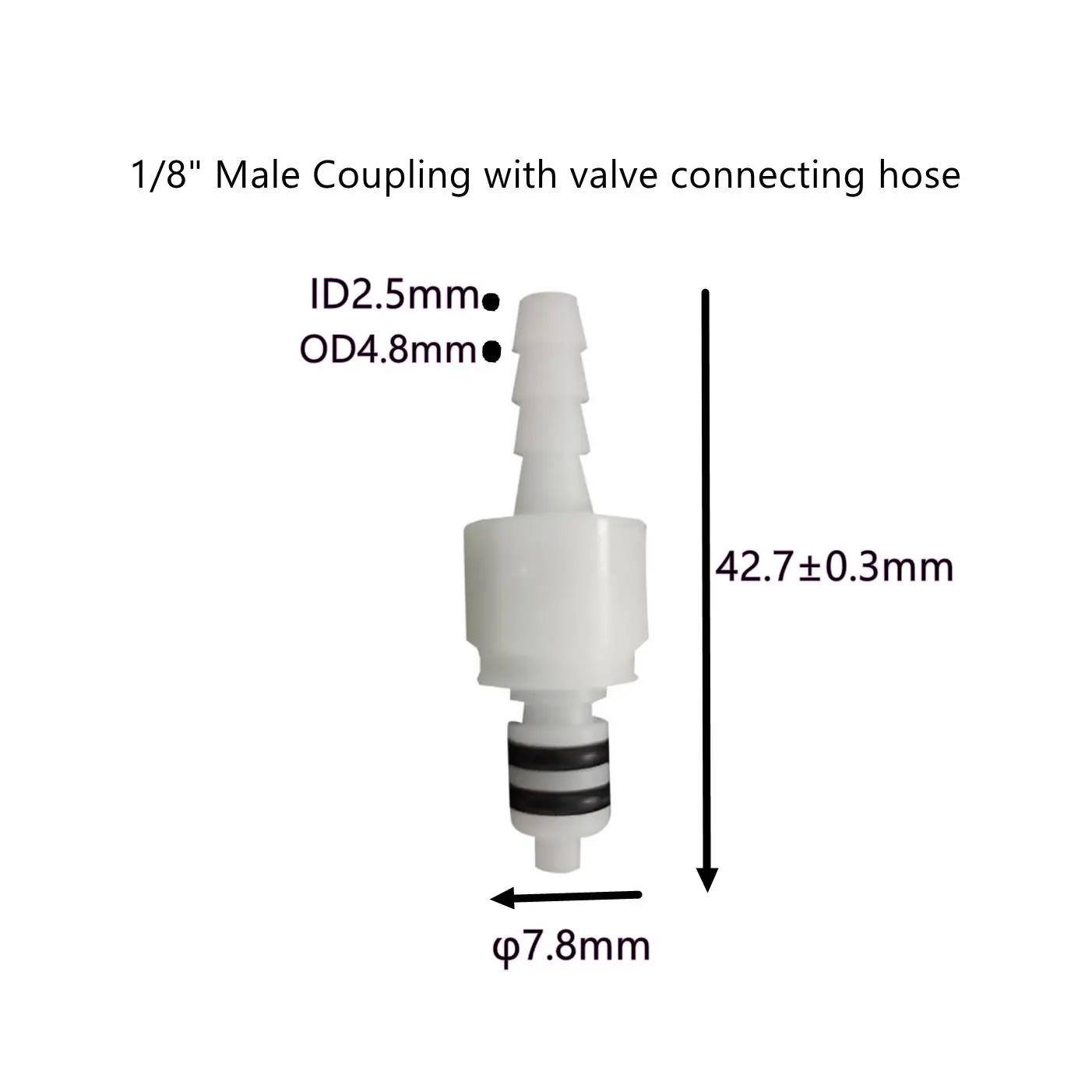 1/8 "3/16" 1/4 "acoplamiento macho de orificio pequeño instalación de Panel de manguera de conexión conector rápido con válvula XINOZONE