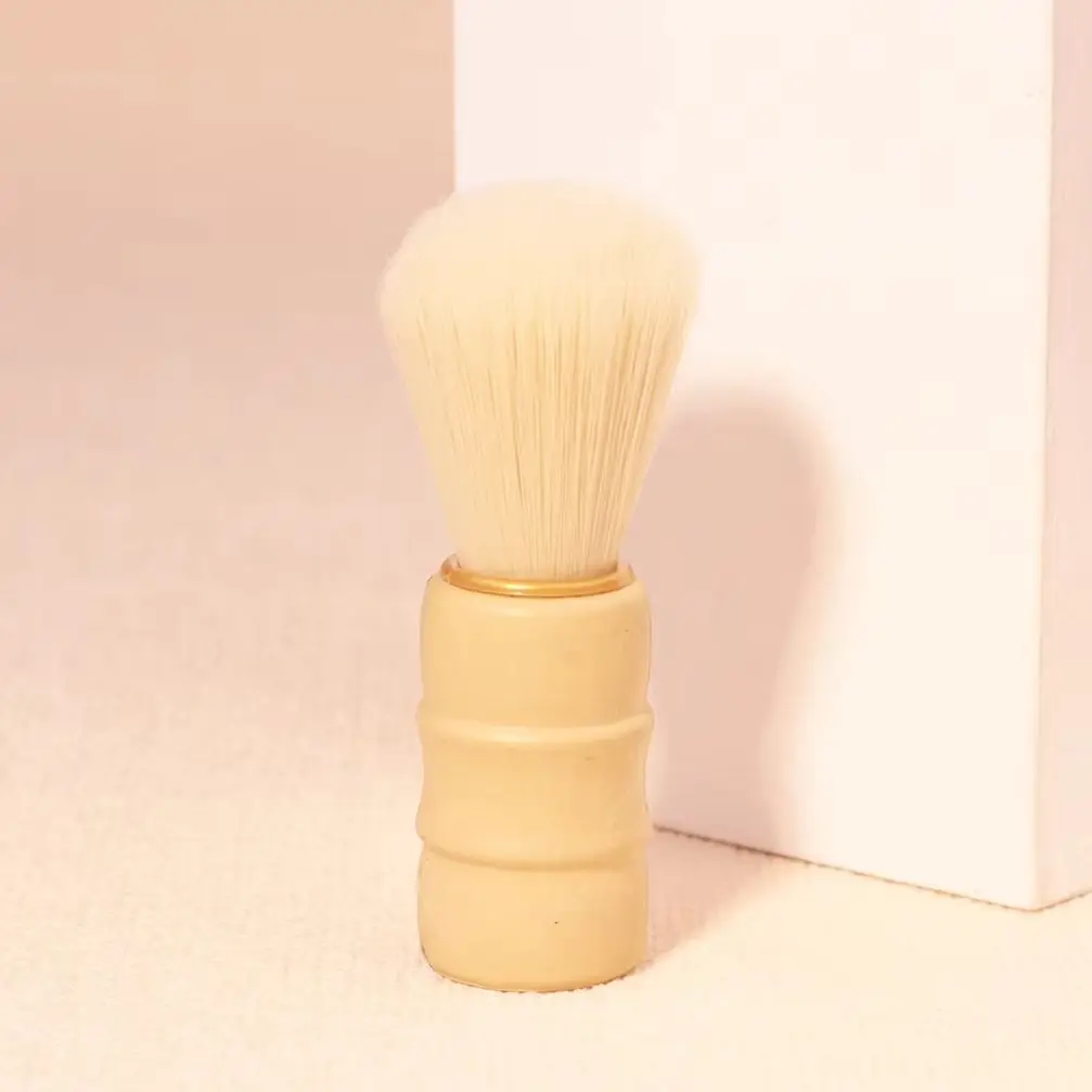 

1pc Wooden Handle Shaving Brush, Salon Barber Soap Foam Shave Men Facial Cleaning Tools Special for real hair wigs