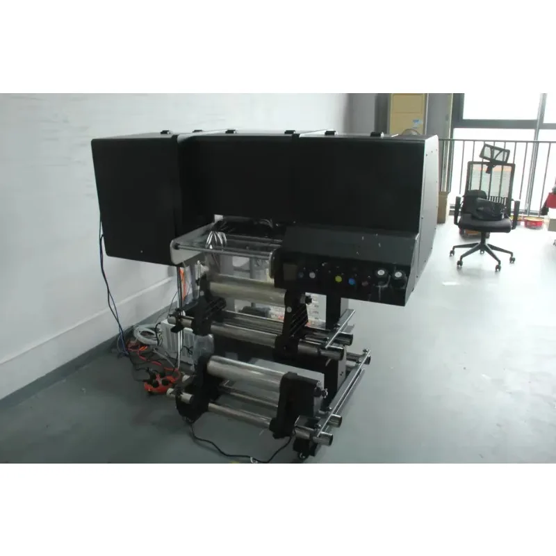 Stampante DTF A3 30CM Stampa a trasferimento da rotolo Stampante per trasferimenti avvolgenti per adesivi con tazza UV Dtf