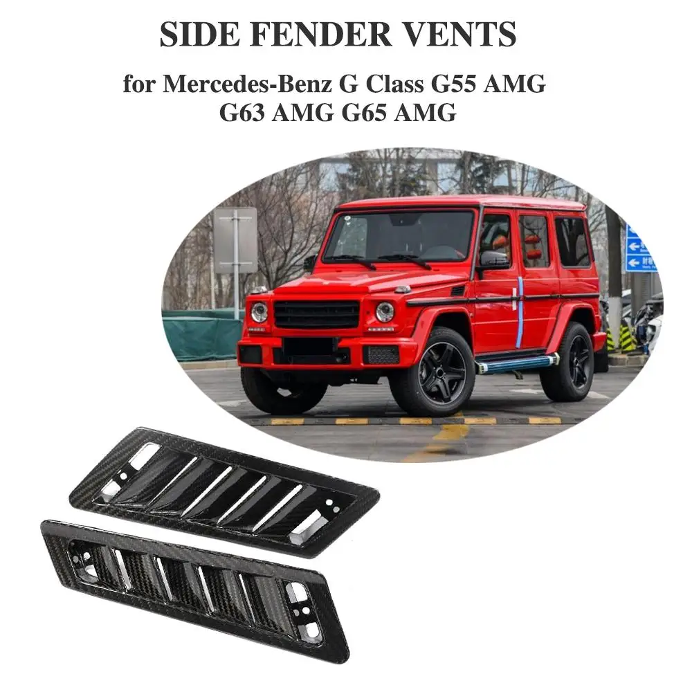 مناسبة لفتحات واقيات الطين من ألياف الكربون من النوع M من فئة G مناسبة لسيارة Mercedes-Benz G55، G63، G65 AMG من 2004 إلى 2018